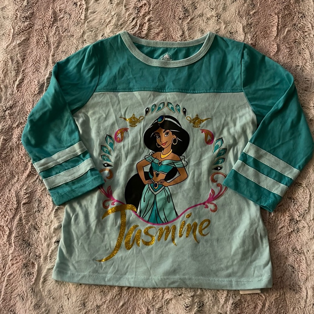 Blue Jasmine Disney 3/4 sleeve length shirt kids size M (7-8)